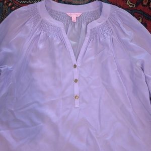 Lilly Pulitzer Tops - Lilly Pulitzer violet silk dress shirt size large Lilly Pulitzer Tops - Lilly Pulitzer violet silk dress shirt size large